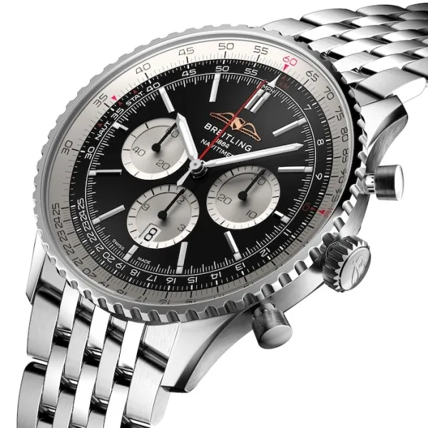 Breitling Navitimer Men Automatic Black Stainless Steel Watch AB0137211B1A1 photo 2