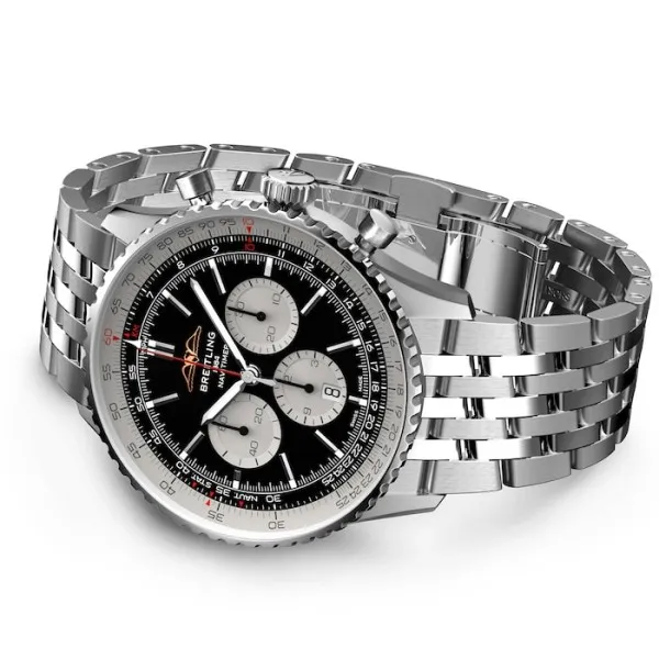 Breitling Navitimer Men Automatic Black Stainless Steel Watch AB0137211B1A1 photo 3