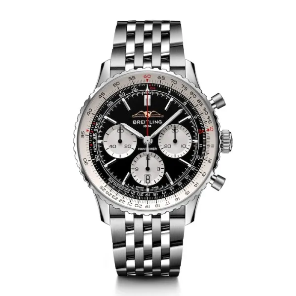 Breitling Navitimer Men Automatic Black Stainless Steel Watch AB0138211B1A1