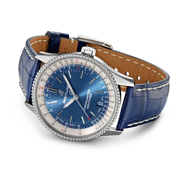 Breitling Navitimer Men Automatic Blue Alligator Watch A17325211C1P3 photo 3