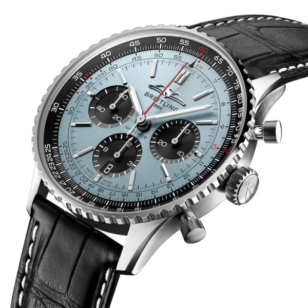 Breitling Navitimer Men Automatic Blue Alligator Watch AB0138241C1P1 photo 2