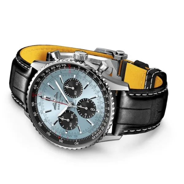Breitling Navitimer Men Automatic Blue Alligator Watch AB0138241C1P1 photo 3