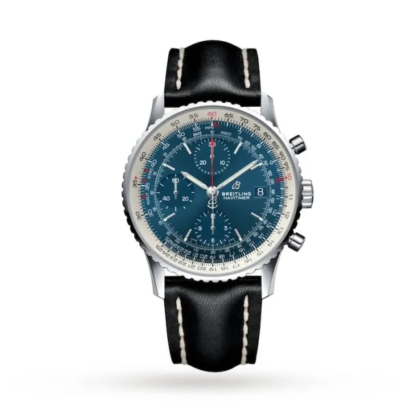 Breitling Navitimer Men Automatic Blue Leather Watch A13324121C1X1 - Photo 4
