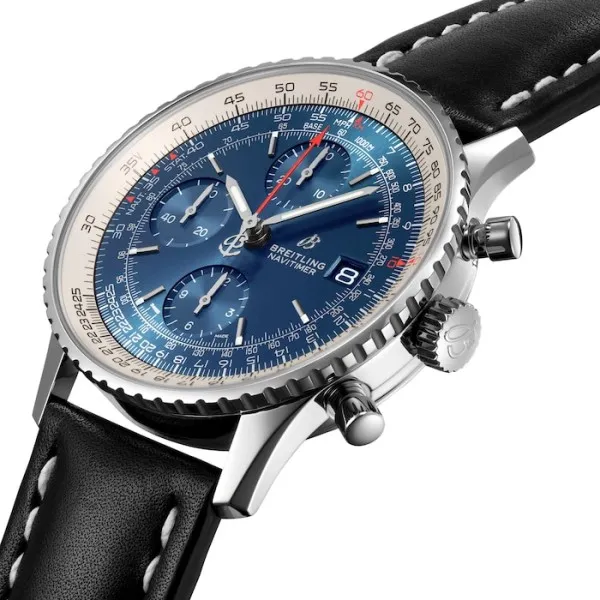 Breitling Navitimer Men Automatic Blue Leather Watch A13324121C1X1 photo 2