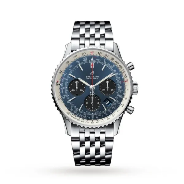 Breitling Navitimer Men Automatic Blue Stainless Steel Watch AB0121211C1A1
