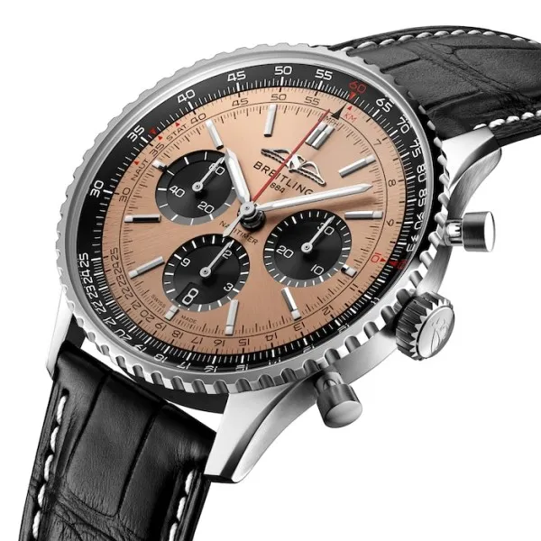 Breitling Navitimer Men Automatic Copper Alligator Watch AB0138241K1P1 photo 2