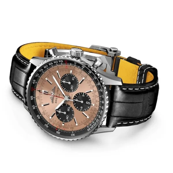 Breitling Navitimer Men Automatic Copper Alligator Watch AB0138241K1P1 photo 3