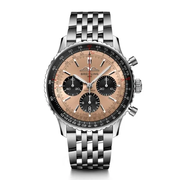 Breitling Navitimer Men Automatic Copper Stainless Steel Watch AB0138241K1A1