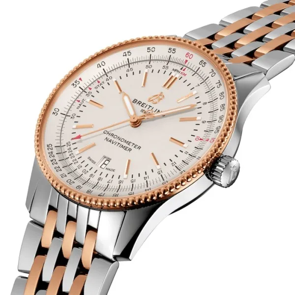 Breitling Navitimer Men Automatic Cream Leather Watch U17326211G1U1 - Photo 2