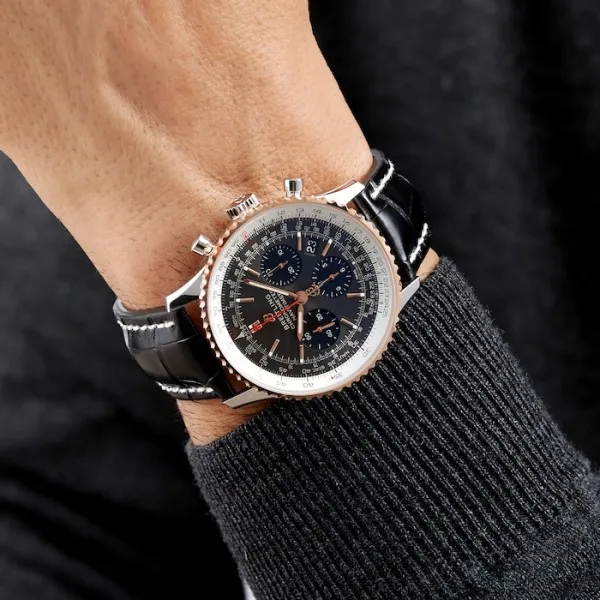 Breitling Navitimer Men Automatic Grey Leather Watch UB0121211F1P1 photo 4