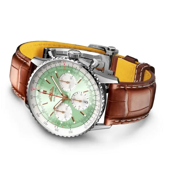 Breitling Navitimer Men Automatic Mint Alligator Watch AB0139211L1P1