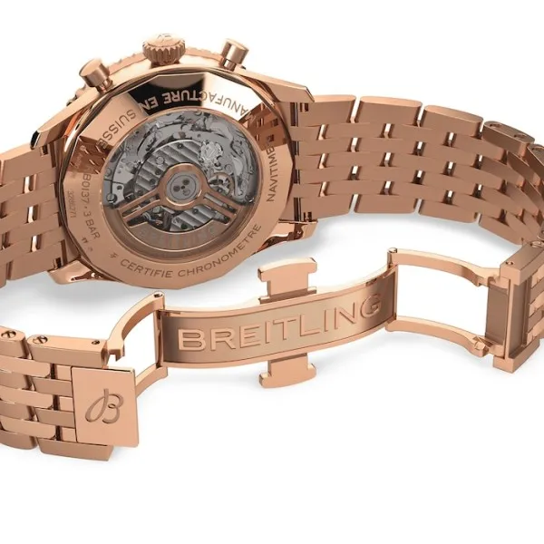 Breitling Navitimer Men Automatic Silver 18ct Rose Gold Watch RB0137241G1R1 - Photo 2
