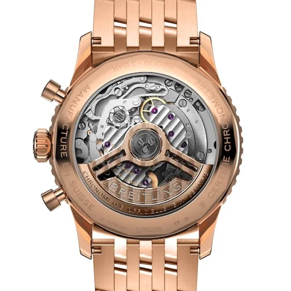 Breitling Navitimer Men Automatic Silver 18ct Rose Gold Watch RB0139211G1R1 - Photo 4