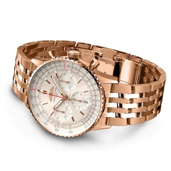 Breitling Navitimer Men Automatic Silver 18ct Rose Gold Watch RB0139211G1R1 photo 3