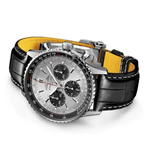 Breitling Navitimer Men Automatic Silver Alligator Watch AB0138241G1P1 photo 4