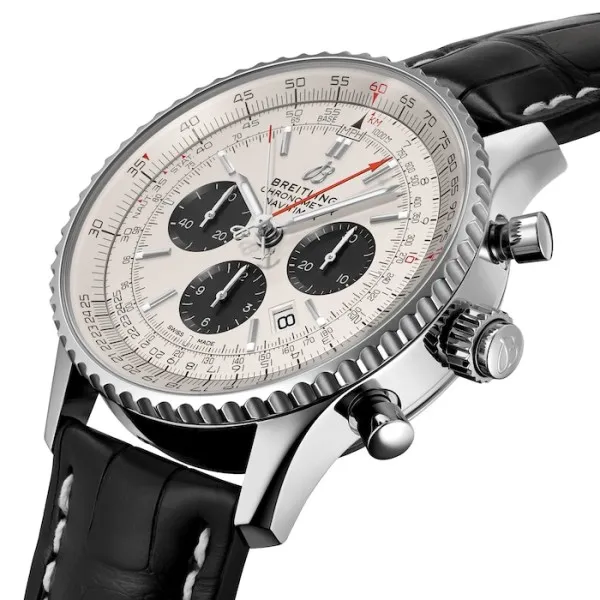 Breitling Navitimer Men Automatic Silver Alligator Watch AB0311211G1P2 photo 2