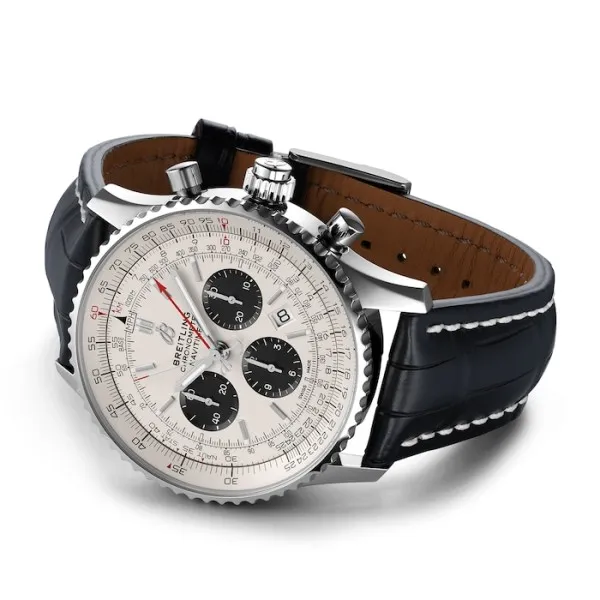 Breitling Navitimer Men Automatic Silver Alligator Watch AB0311211G1P2 photo 3