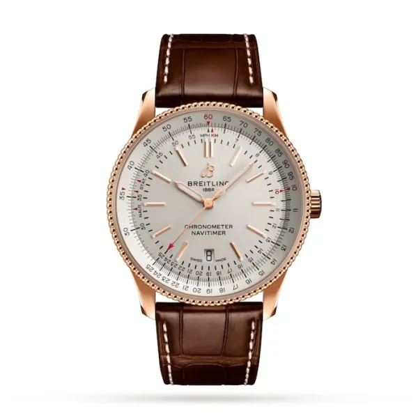 Breitling Navitimer Men Automatic Silver Alligator Watch R17326211G1P1 - Photo 2