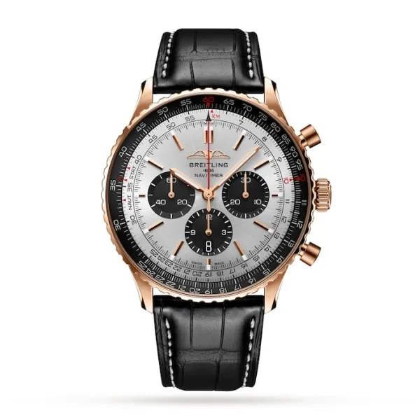 Breitling Navitimer Men Automatic Silver Alligator Watch RB0137241G1P1 photo 2