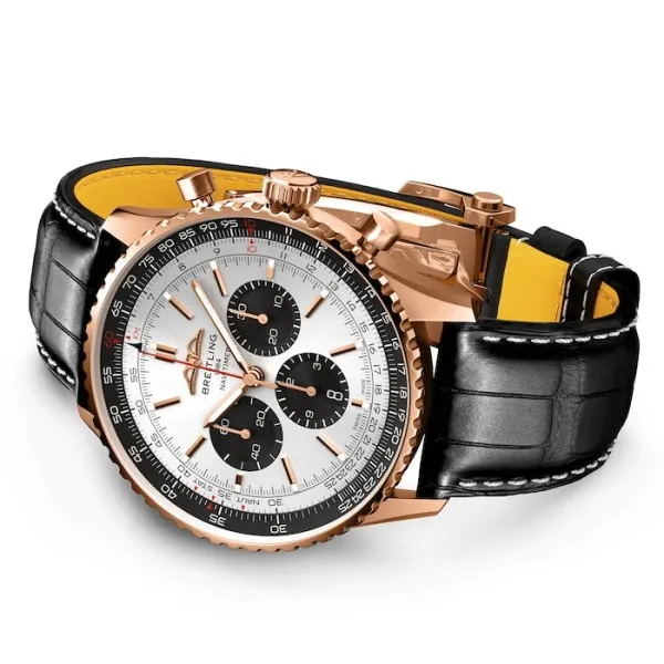 Breitling Navitimer Men Automatic Silver Alligator Watch RB0137241G1P1 photo 3