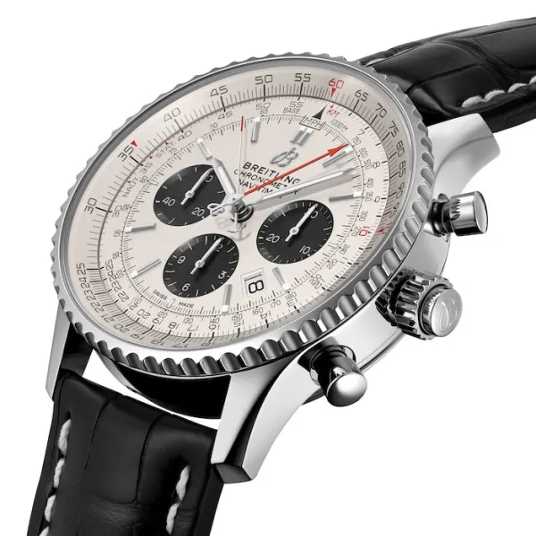 Breitling Navitimer Men Automatic Silver Crocodile Watch AB0311211G1P1 photo 4