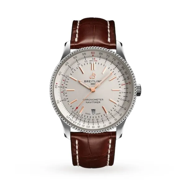 Breitling Navitimer Men Automatic Silver Leather Watch A17326211G1P1 photo 3