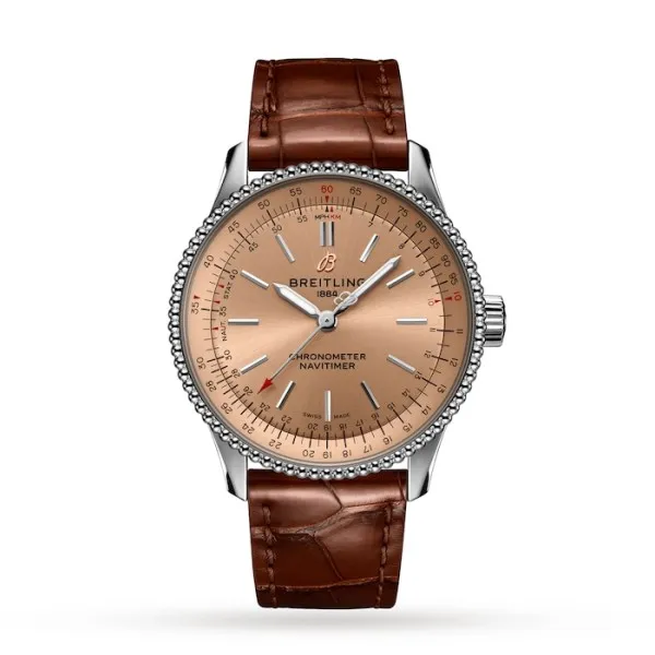 Breitling Navitimer Women Automatic Brown Crocodile Watch A17395201K1P1