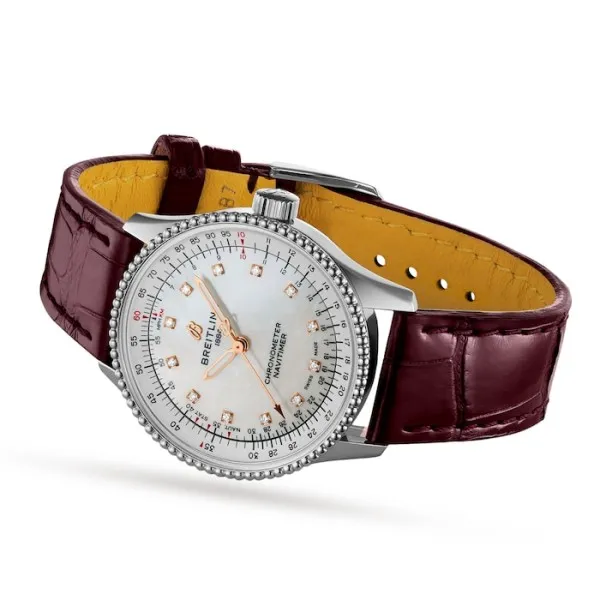 Breitling Navitimer Women Automatic Mother of Pearl Crocodile Watch A17395211A1P1 photo 3