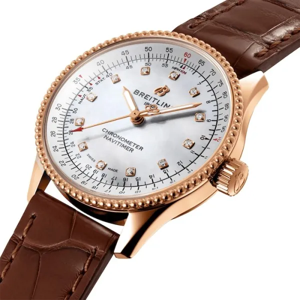 Breitling Navitimer Women Automatic Mother of Pearl Crocodile Watch R17395211A1P1 photo 2