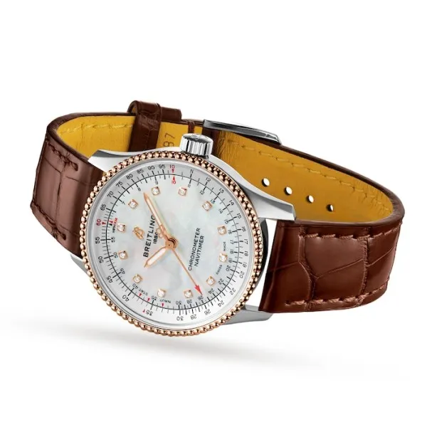 Breitling Navitimer Women Automatic Mother of Pearl Crocodile Watch U17395211A1P1 photo 2
