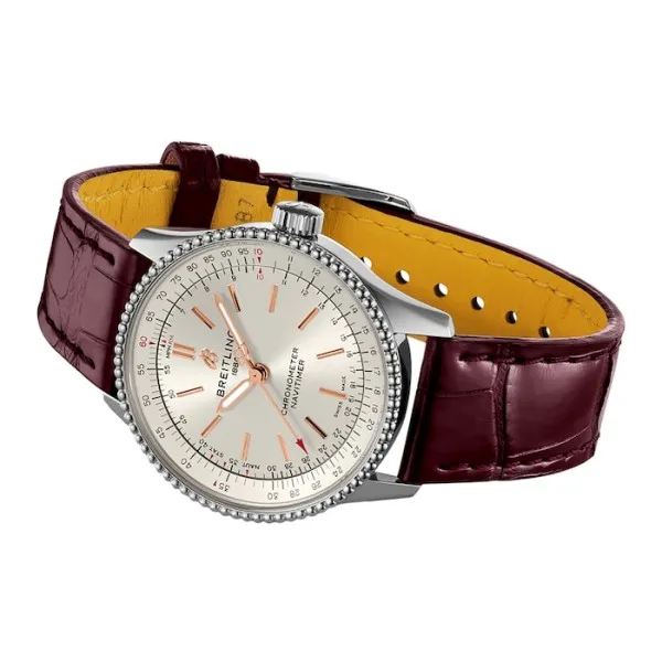 Breitling Navitimer Women Automatic Silver Crocodile Watch A17395F41G1P1 photo 3