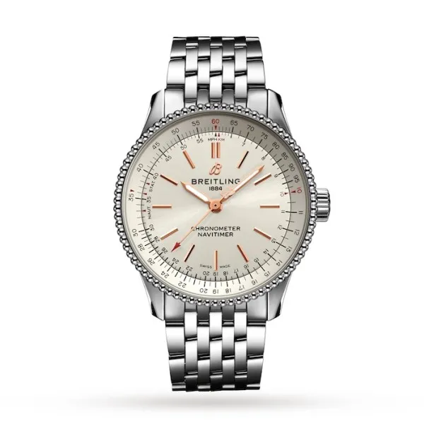 Breitling Navitimer Women Automatic Silver Stainless Steel Watch A17395F41G1A1
