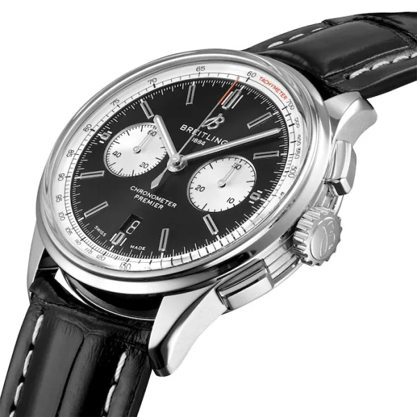 Breitling Premier Men Automatic Black Alligator Watch AB0118371B1P1 photo 4