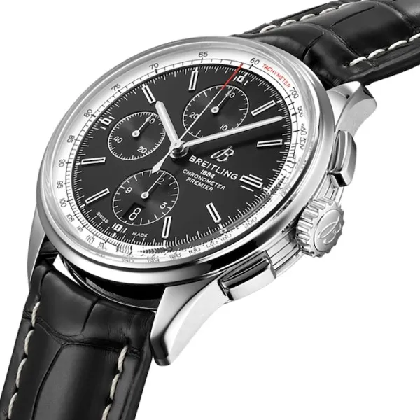 Breitling Premier Men Automatic Black Crocodile Watch A13315351B1P1 photo 2