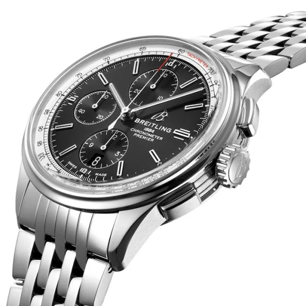 Breitling Premier Men Automatic Black Stainless Steel Watch A13315351B1A1 photo 2