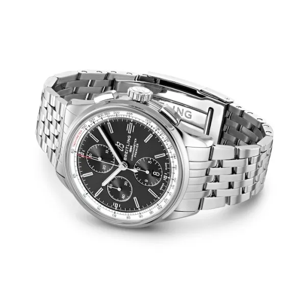 Breitling Premier Men Automatic Black Stainless Steel Watch A13315351B1A1 photo 3