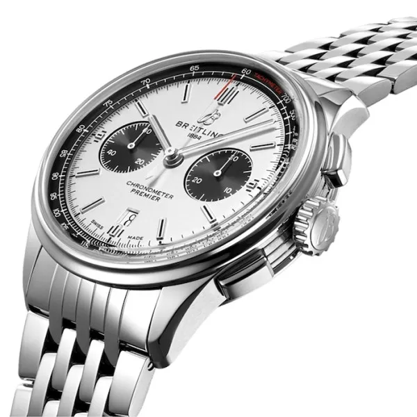 Breitling Premier Men Automatic Black Stainless Steel Watch AB0118221G1A1 photo 2