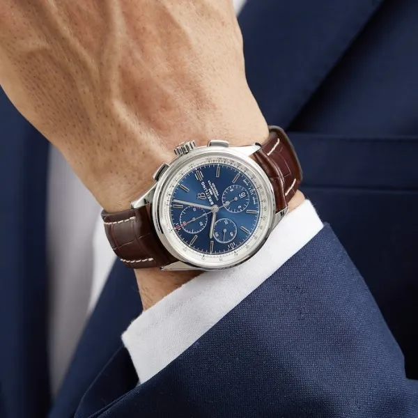Breitling Premier Men Automatic Blue Crocodile Watch A13315351C1P1 photo 5