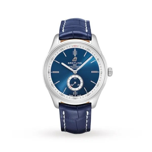 Breitling Premier Men Automatic Blue Crocodile Watch A37340351C1P1 - Photo 2