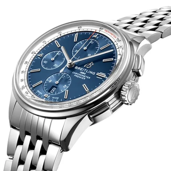 Breitling Premier Men Automatic Blue Stainless Steel Watch A13315351C1A1 photo 2