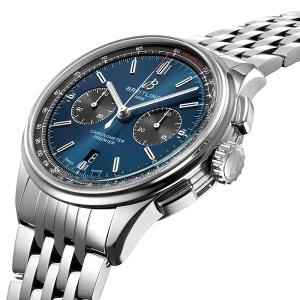 Breitling Premier Men Automatic Blue Stainless Steel Watch AB0118A61C1A1 photo 2