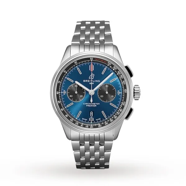Breitling Premier Men Automatic Blue Stainless Steel Watch AB0118A61C1A1 photo 4