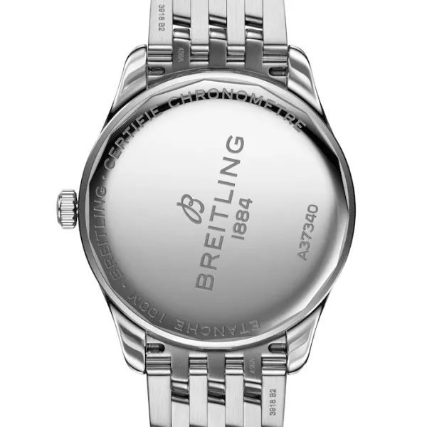 Breitling Premier Men Automatic Grey Leather Watch A37340351B1A1