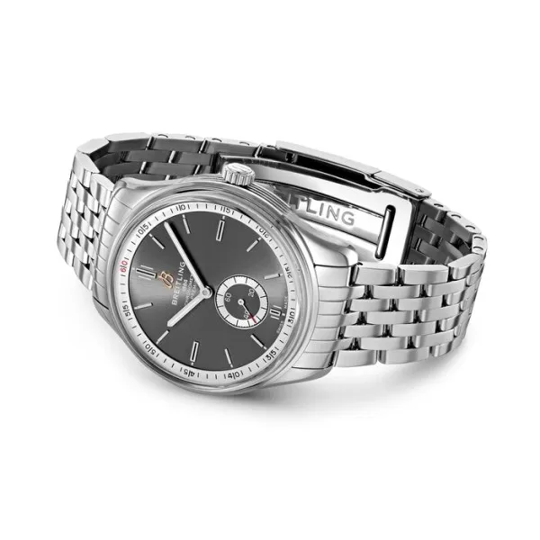 Breitling Premier Men Automatic Grey Leather Watch A37340351B1A1 photo 3