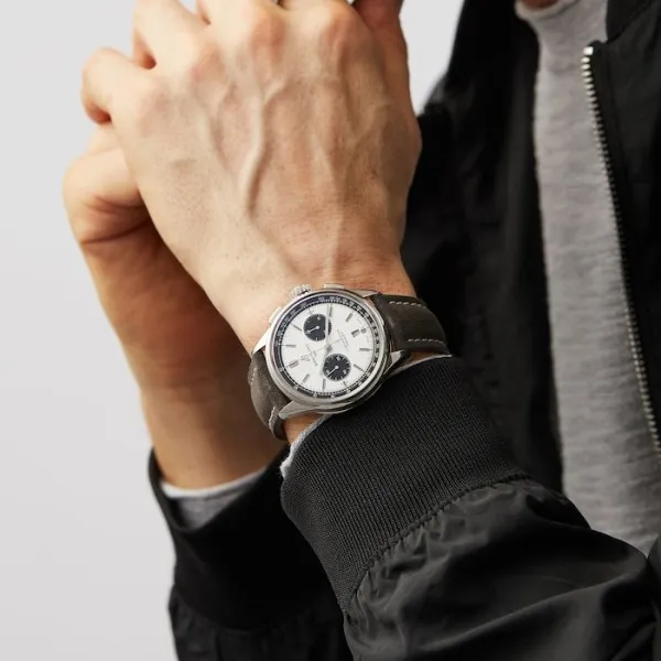 Breitling Premier Men Automatic Silver Leather Watch AB0118221G1X2 photo 4
