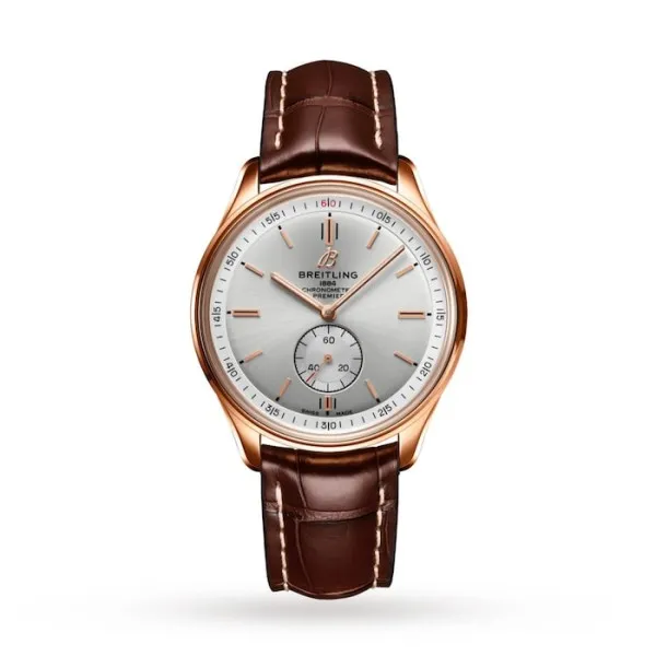 Breitling Premier Men Automatic Silver Leather Watch R37340351G1P1 - Photo 2