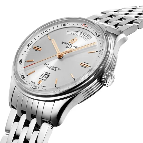 Breitling Premier Men Automatic Silver Stainless Steel Watch A45340211G1A1 photo 2