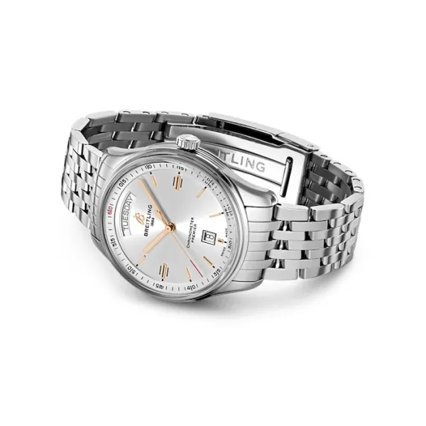 Breitling Premier Men Automatic Silver Stainless Steel Watch A45340211G1A1 photo 3