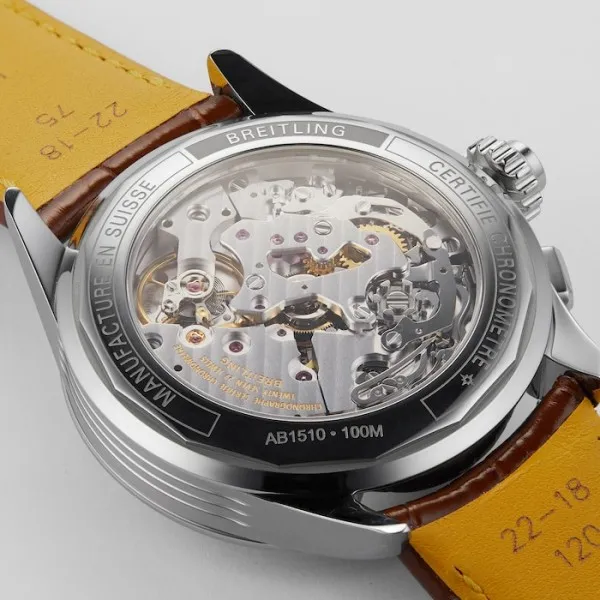 Breitling Premier Men Blue Alligator Watch AB1510171C1P1 - Photo 3