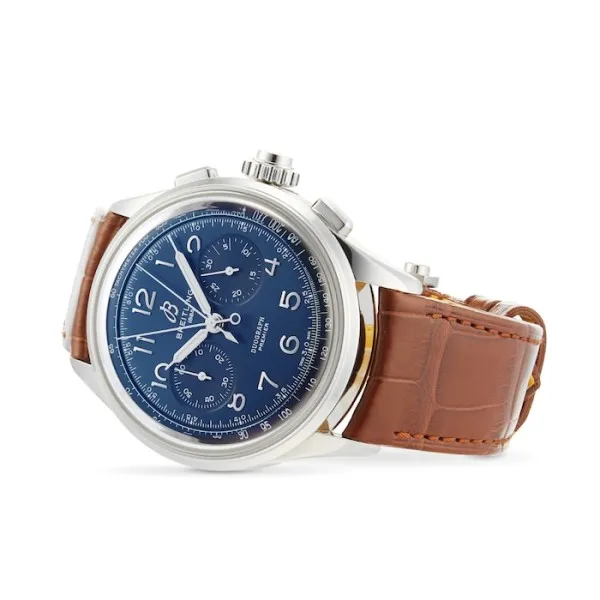 Breitling Premier Men Blue Alligator Watch AB1510171C1P1 photo 4